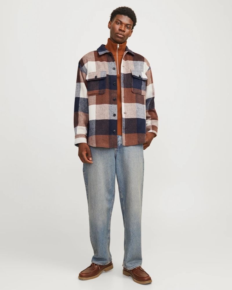 JACK AND JONES Casacos Manga comprida Homem Azul 12257199 BRADLEY