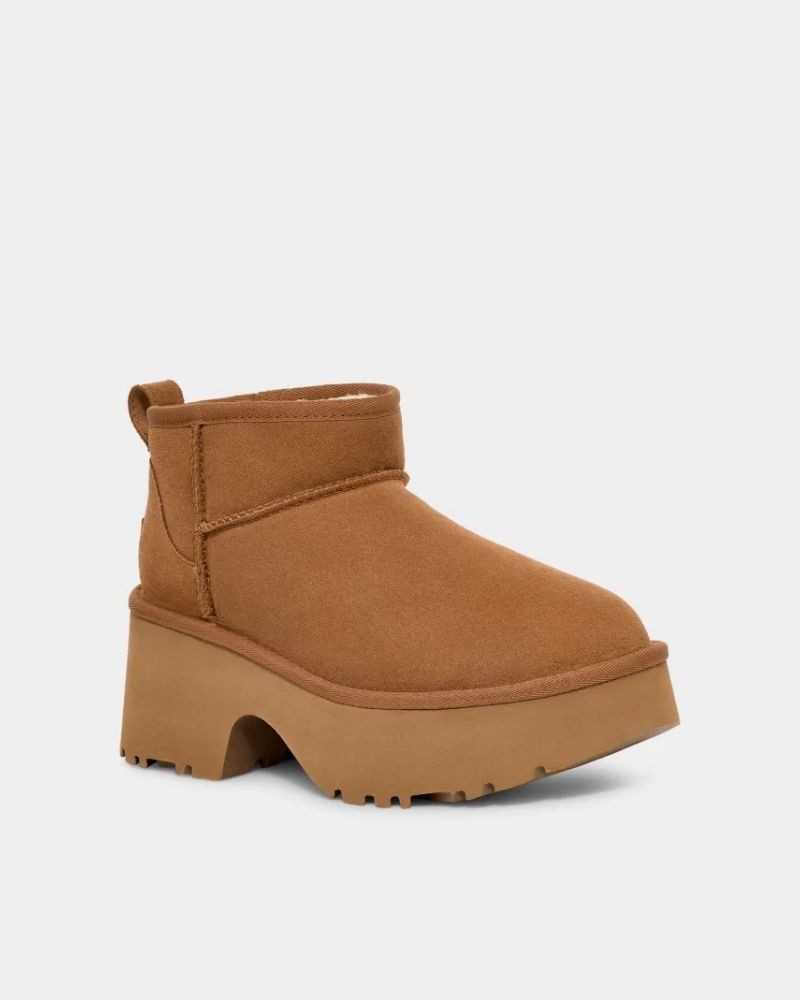 Botas de Pele Australiana Mulher UGG Castanho 1158311 CLASSIC ULTRA MINI NEW HEIGHTS
