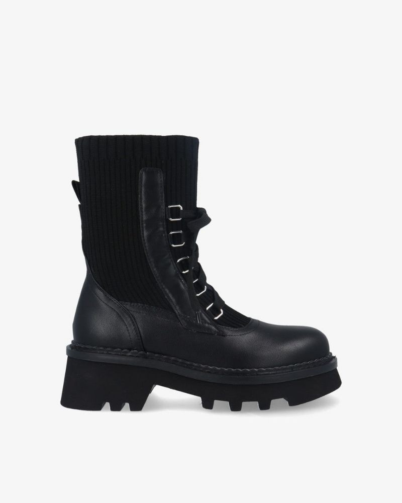 NOA HARMON Botines Militares Mujer Negro 9790