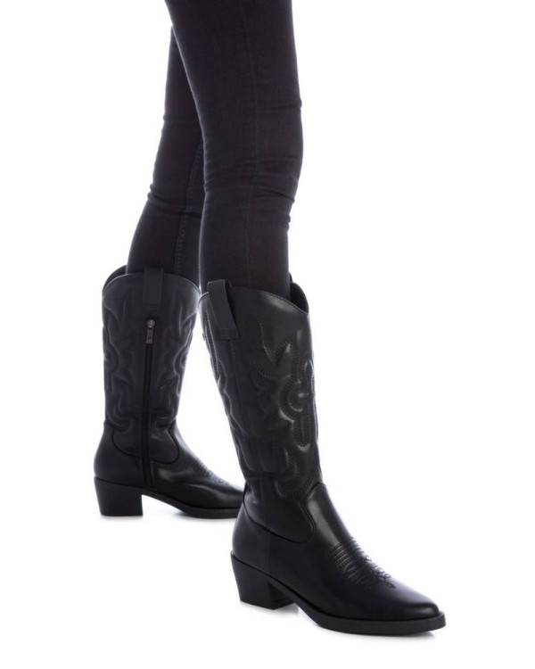 Botas de camurça pretas para mulher