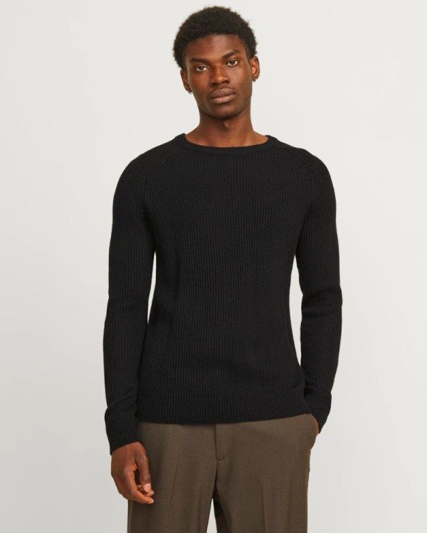 JACK AND JONES Camisola de Manga Comprida Homem Preto 12258471 PANNEL
