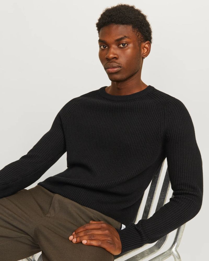 JACK AND JONES Camisola de Manga Comprida Homem Preto 12258471 PANNEL