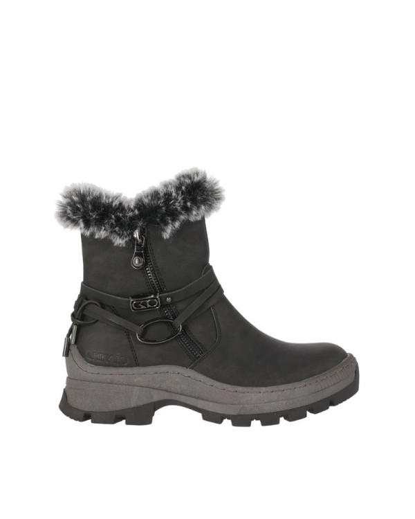 CHIKA 10 Botas de Pele Mulher Preto GLITTER 01