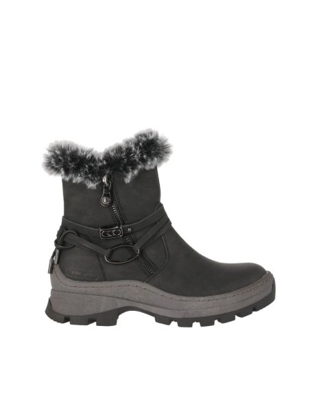 CHIKA 10 Botines De pelo Mujer Negro ESCARCHA 01