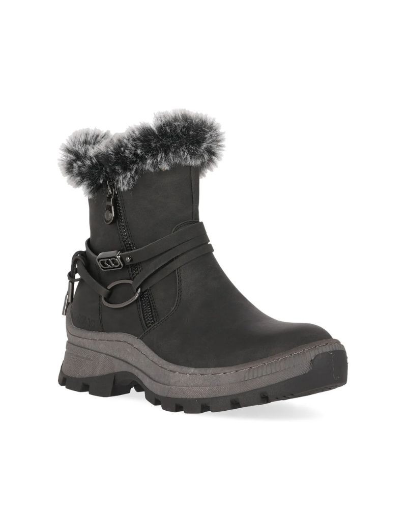 CHIKA 10 Botas de Pele Mulher Preto GLITTER 01