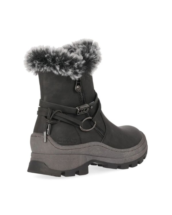 CHIKA 10 Botas de Pele Mulher Preto GLITTER 01