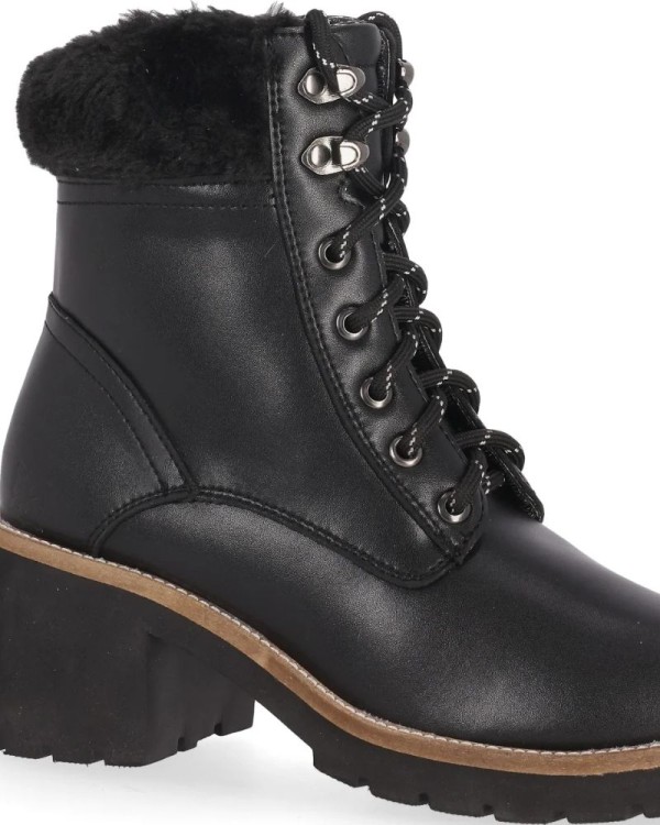 Renature Botas Militares Mulher Preto RE PELOTE 01