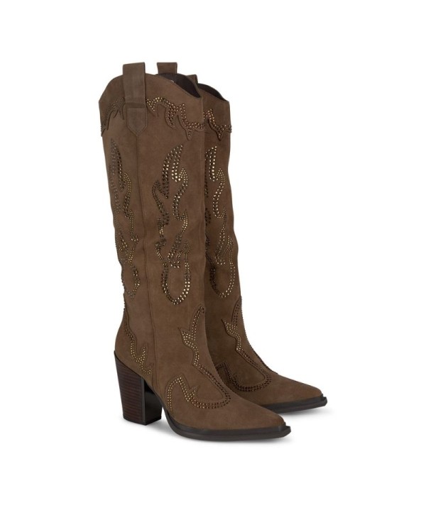 Botas Cowboy Altas para Mulher ALMA EN PENA Marrom I240563