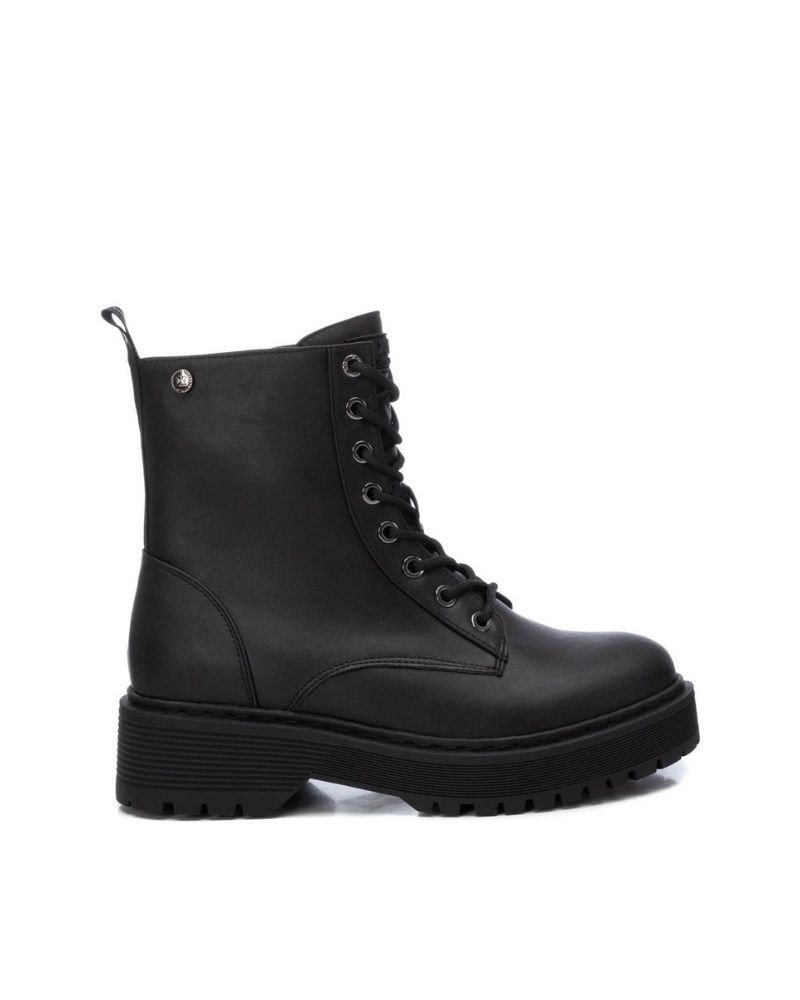 xti botas militares de mujer negras para combinar