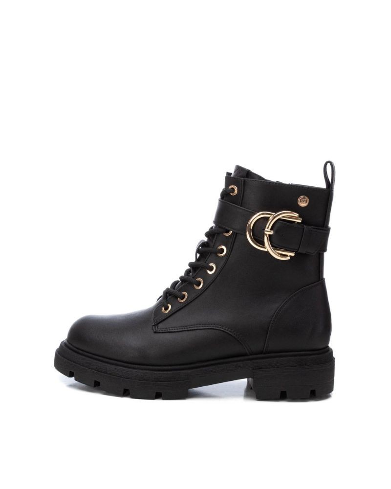 Botas militares Xti pretas para mulher
