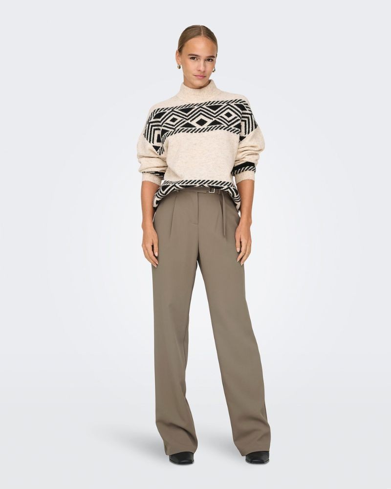 SÓ Pantalones Mulher Taupe 15327988 REBECCA