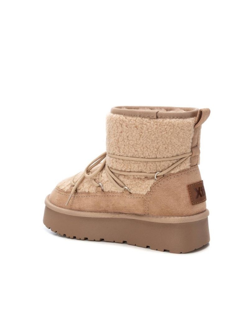 XTI Botines De pelo Mujer Beige 142941