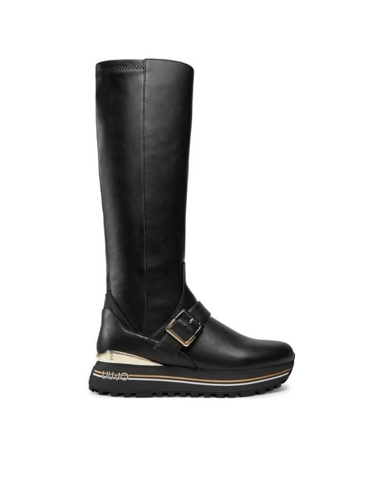 botas altas negras de mujer liujo para combinar