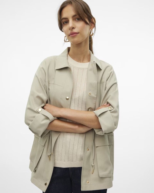 VERO MODA Abrigos Manga larga Mujer Verde 10311689 JASMINE