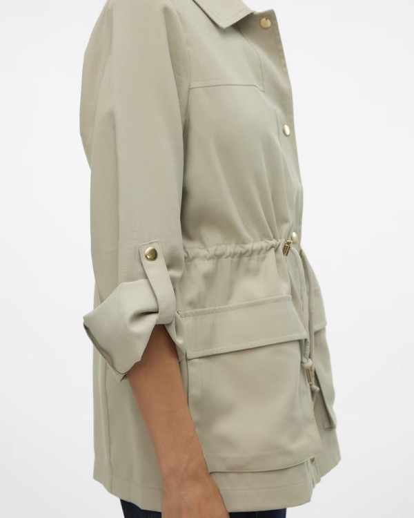 VERO MODA Abrigos Manga larga Mujer Verde 10311689 JASMINE