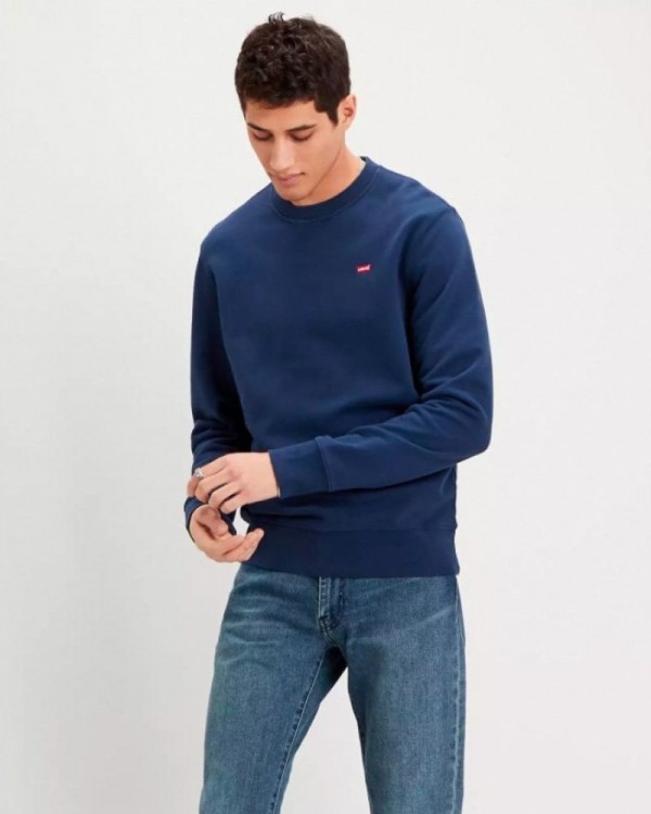 LEVIS Sudaderas Manga larga Hombre Azul 35909 0001 THE ORIGINAL HM CREW