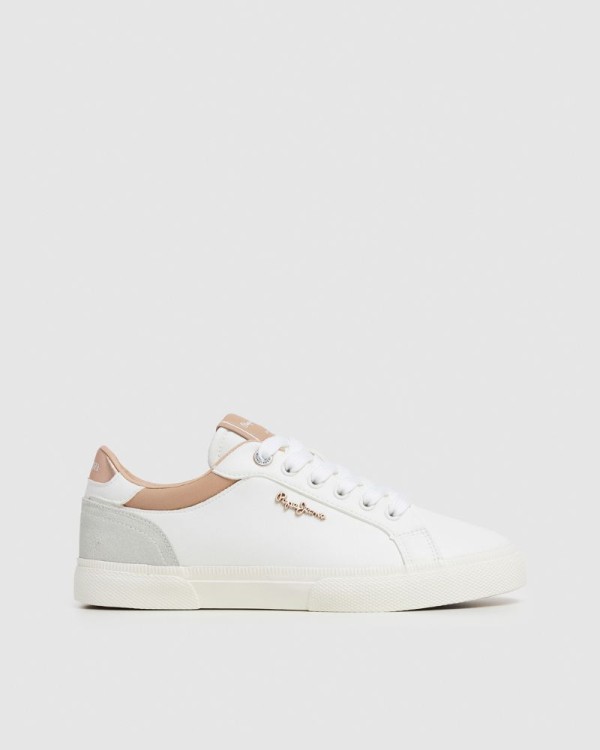 Sapatilhas brancas mulher Pepe Jeans Kenton Court