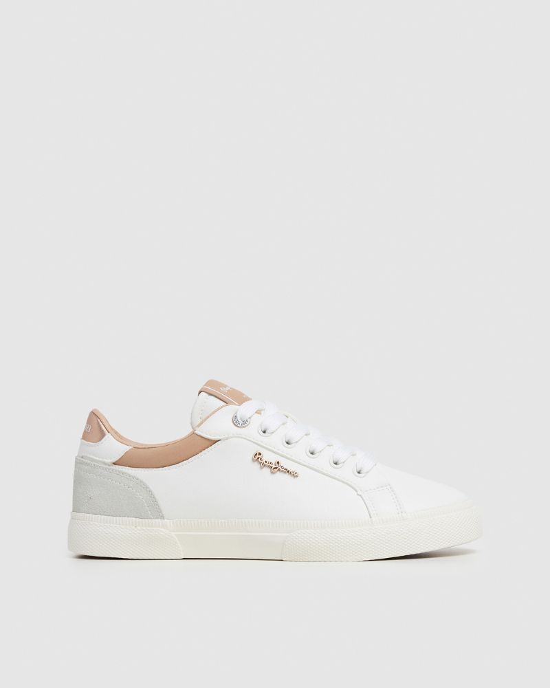 Sapatilhas brancas mulher Pepe Jeans Kenton Court