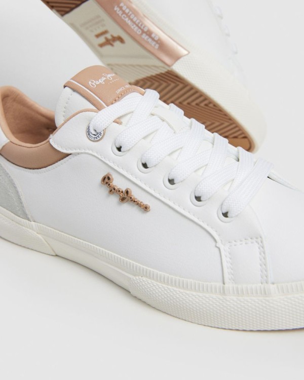 Sapatilhas brancas mulher Pepe Jeans Kenton Court