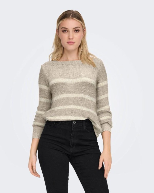 ONLY Jersey Manga larga Mujer Taupe 15113356 GEENA