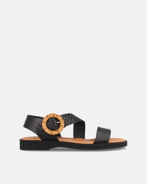 Sandalias Marila mujer negras abiertas MADE IN SPAIN