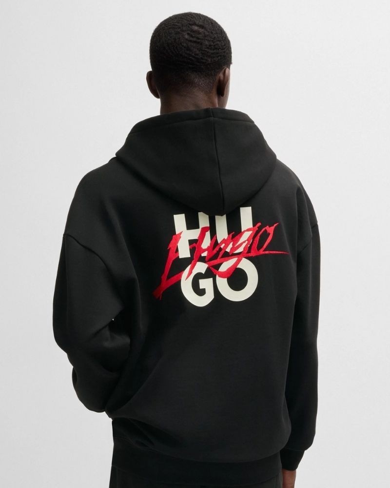 HUGO Sweatshirts Manga comprida Homem Preto 50521070 DLOGOLONG