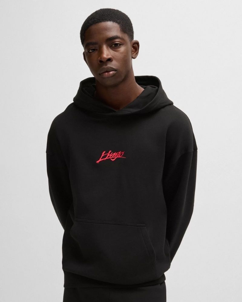 HUGO Sudaderas Manga larga Hombre Negro 50521070 DLOGOLONG