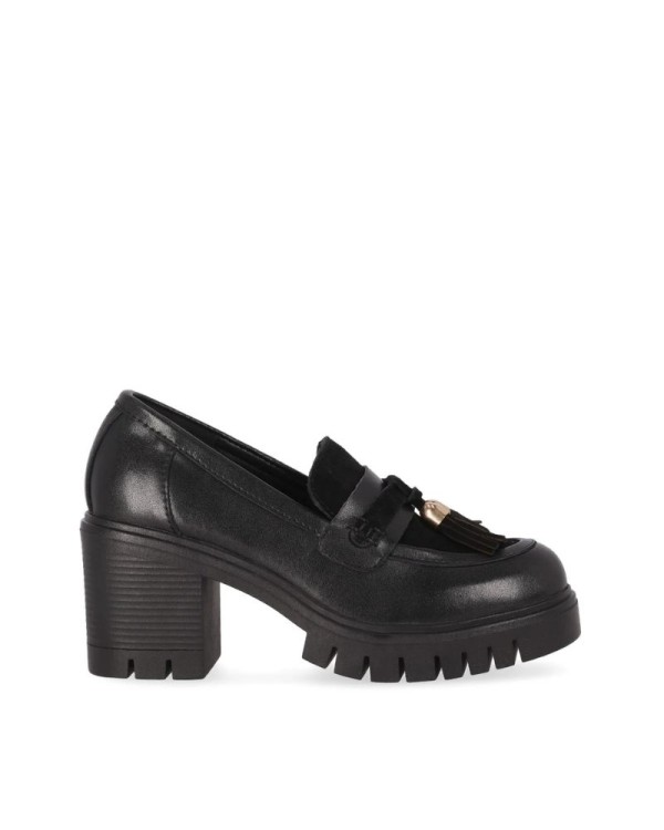 RKS Zapatos Mocasines Mujer Negro CONDE 09