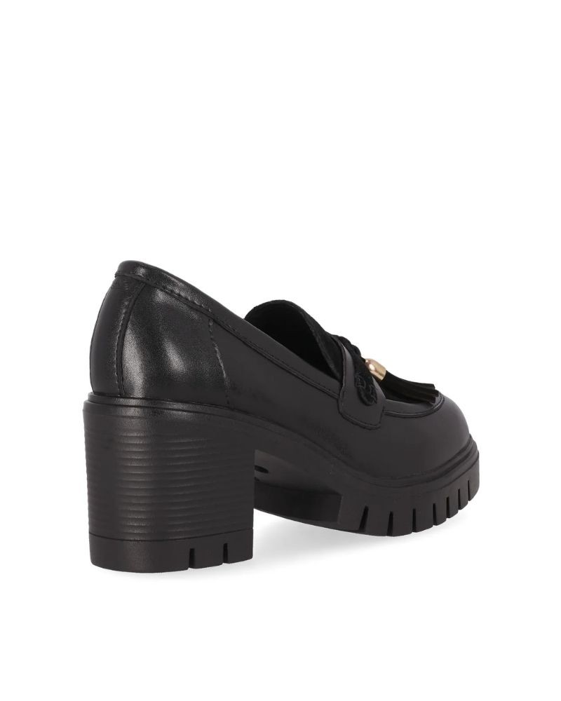 RKS Zapatos Mocasines Mujer Negro CONDE 09