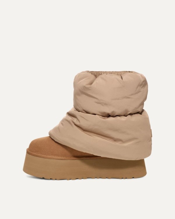 Botas de Pelego Australianas Mulher UGG Castanho 1158275 CLASSIC MINI DIPPER PUFFER