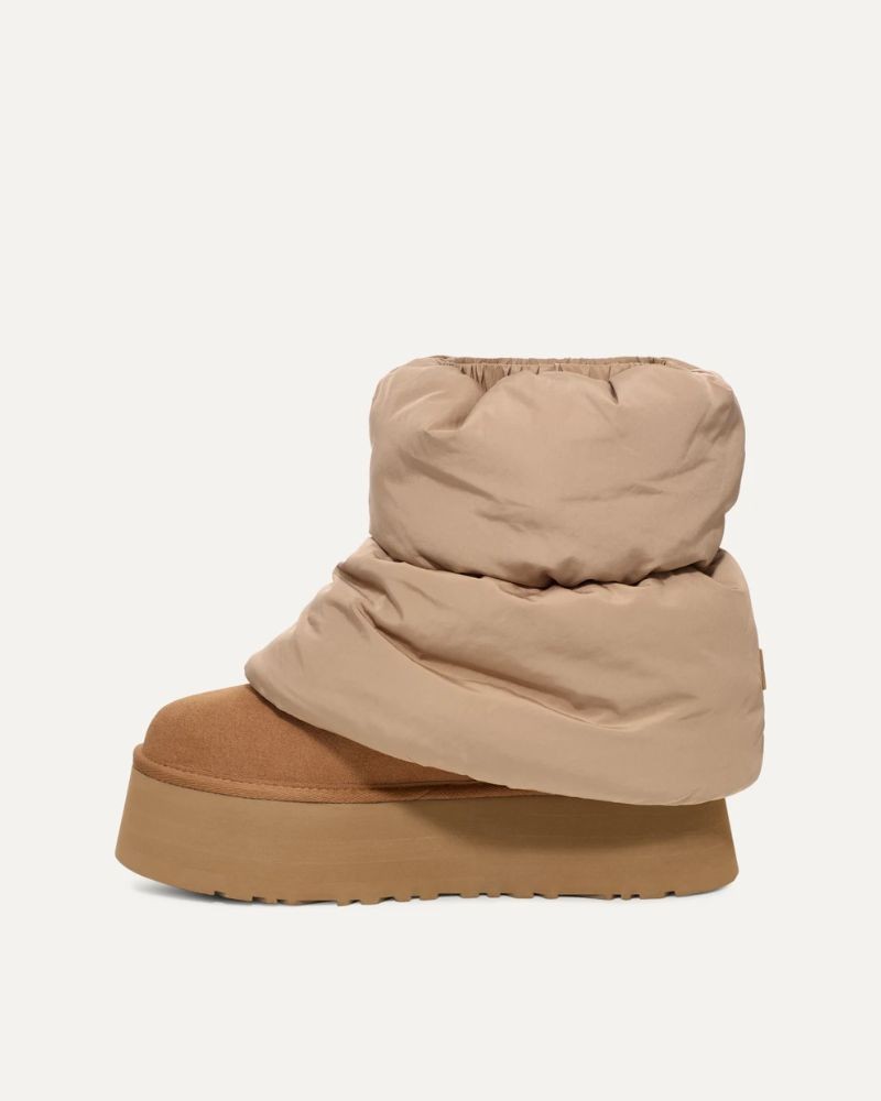 Botas de Pelego Australianas Mulher UGG Castanho 1158275 CLASSIC MINI DIPPER PUFFER