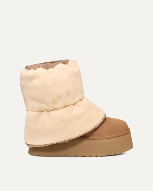 Botas de Pelego Australianas Mulher UGG Castanho 1158275 CLASSIC MINI DIPPER PUFFER