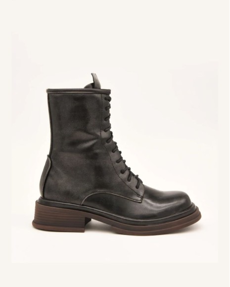 Azarey Botines Militares Mujer Gris 494H592