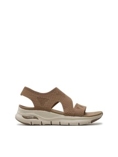 Sandálias Abertas Fascite Plantar Mulher SKECHERS Marrom 119458 ARCH FIT BRIGHTEST DAY