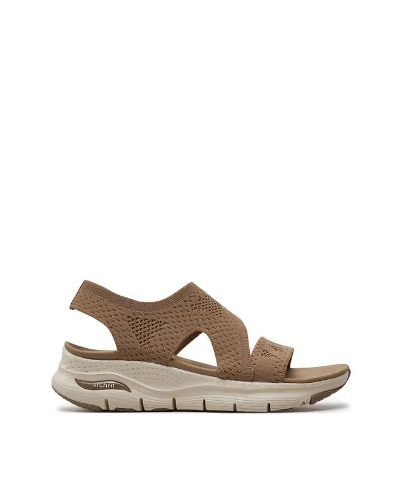 Sandálias Abertas Fascite Plantar Mulher SKECHERS Marrom 119458 ARCH FIT BRIGHTEST DAY