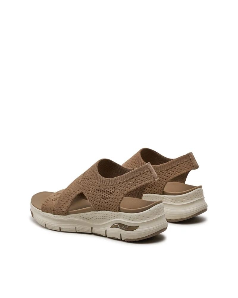 Sandálias Abertas Fascite Plantar Mulher SKECHERS Marrom 119458 ARCH FIT BRIGHTEST DAY