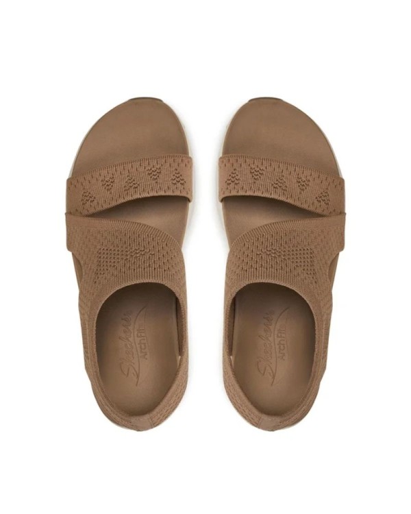 Sandálias Abertas Fascite Plantar Mulher SKECHERS Marrom 119458 ARCH FIT BRIGHTEST DAY