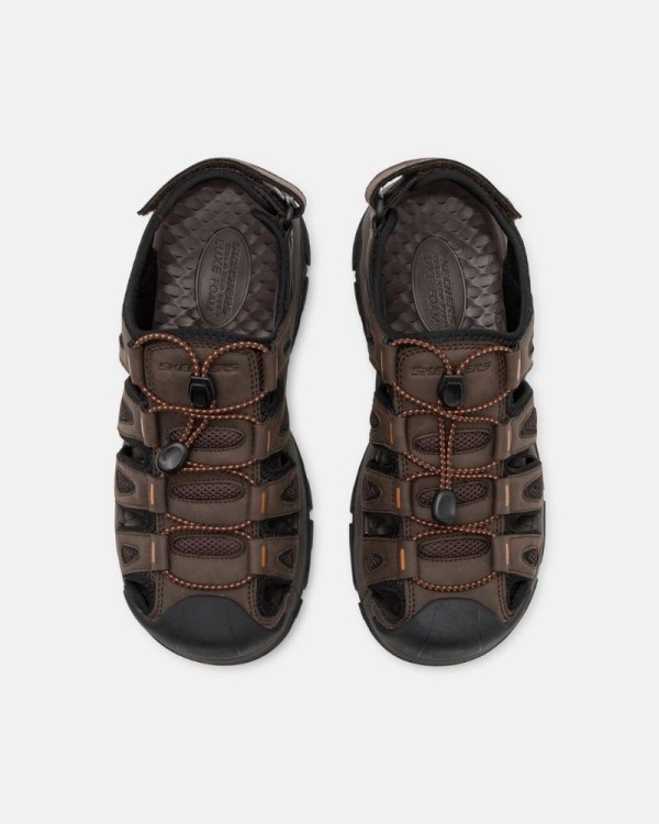  Sandalias Abiertas Hombre SKECHERS Marrón 204111 RELAXED FIT