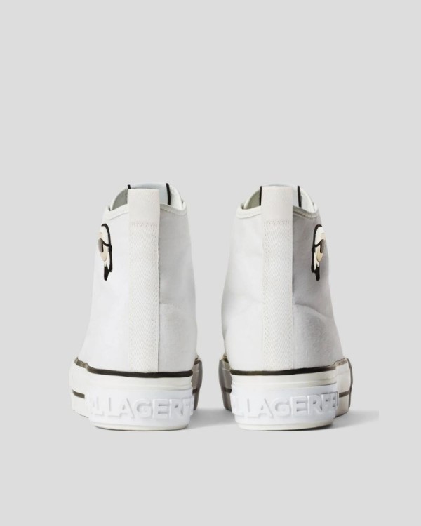 Sapatilhas Altas Mulher Karl Lagerfeld Branco KL60445T KAMPUS MAX