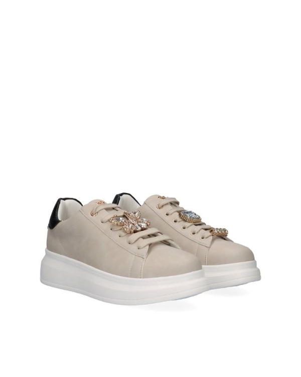 Sapatilhas Baixas Mulher EXE Beige BUTTERFLY