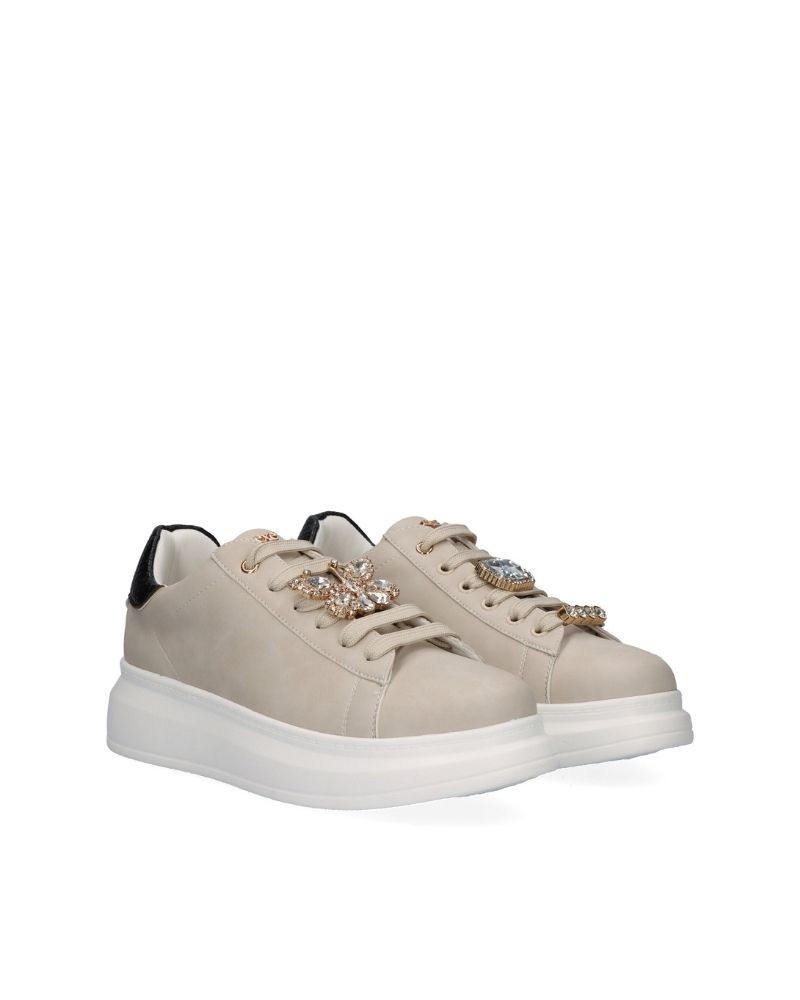 Zapatillas Bajas Mujer EXE Beige BUTTERFLY
