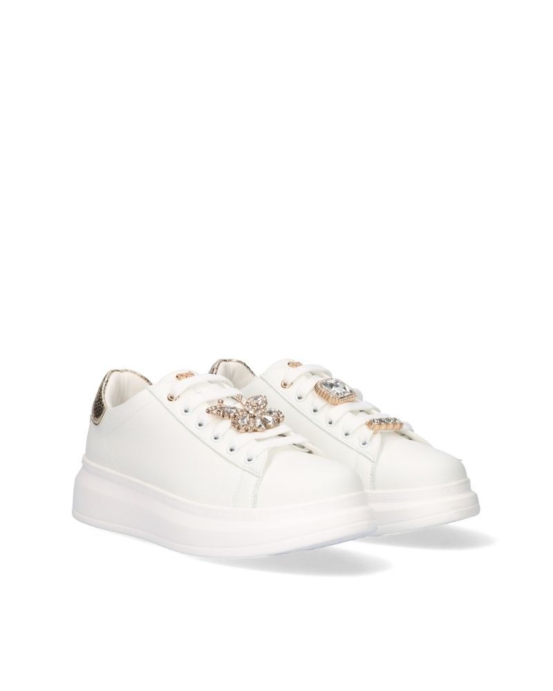 Sapatilhas Baixas Mulher EXE Branco BUTTERFLY