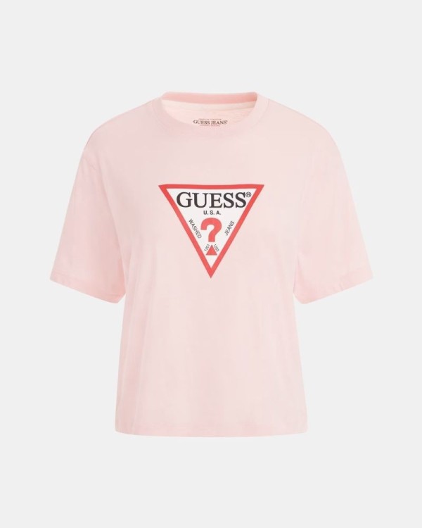 T-shirts Manga curta Mulher GUESS Rosa W4YI73 K8HM0