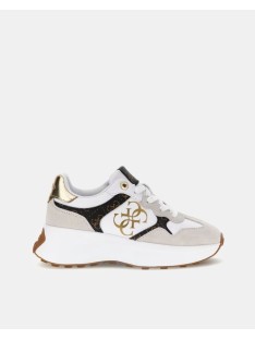 Sapatilhas Baixas Mulher GUESS Branco LUCKEI FLPLUC PEL12