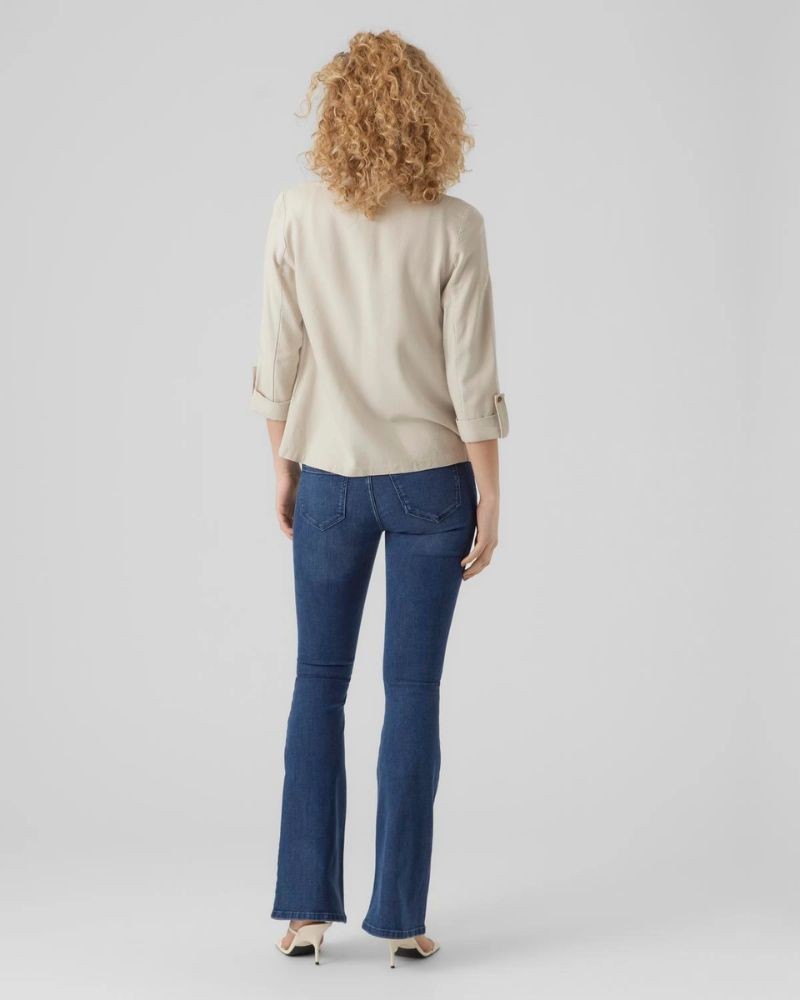 Jersey Manga larga Mujer VERO MODA Beige 10279700 JESMILO