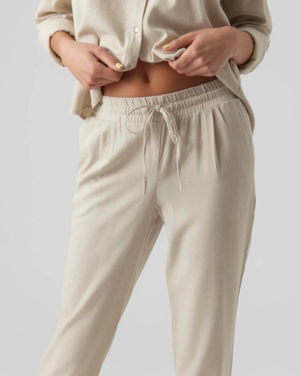 Calças Mulher VERO MODA Bege 10279691 JESMILO