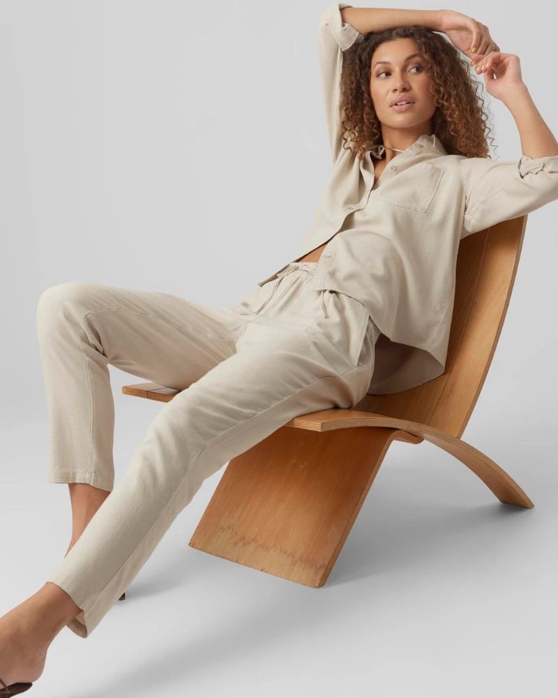 Calças Mulher VERO MODA Bege 10279691 JESMILO