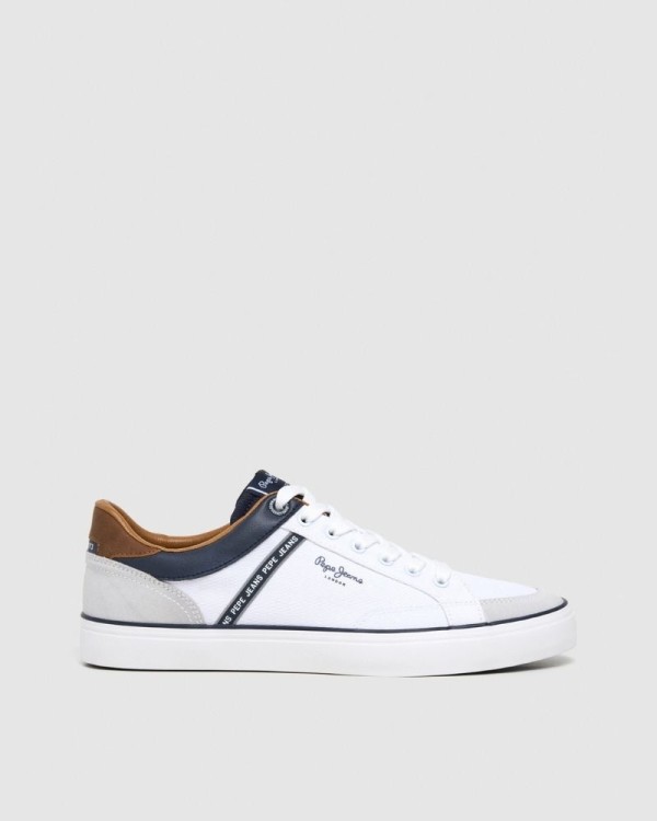  Zapatillas Bajas Hombre PEPE JEANS Blanco PMS31073 KENTON STAGE M