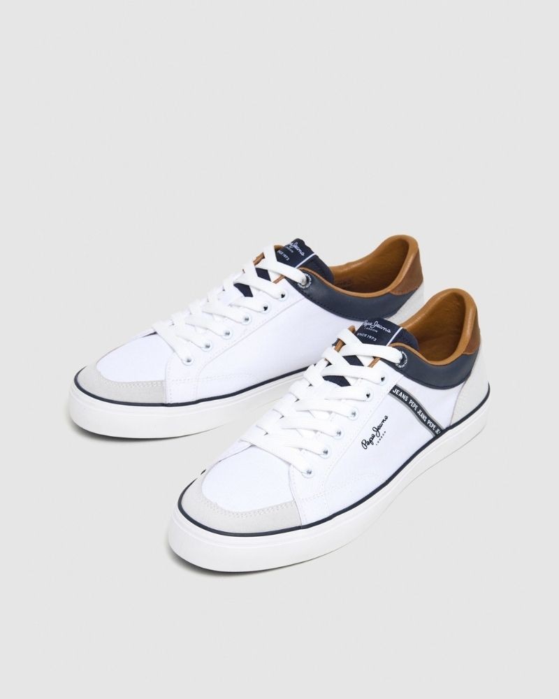  Zapatillas Bajas Hombre PEPE JEANS Blanco PMS31073 KENTON STAGE M