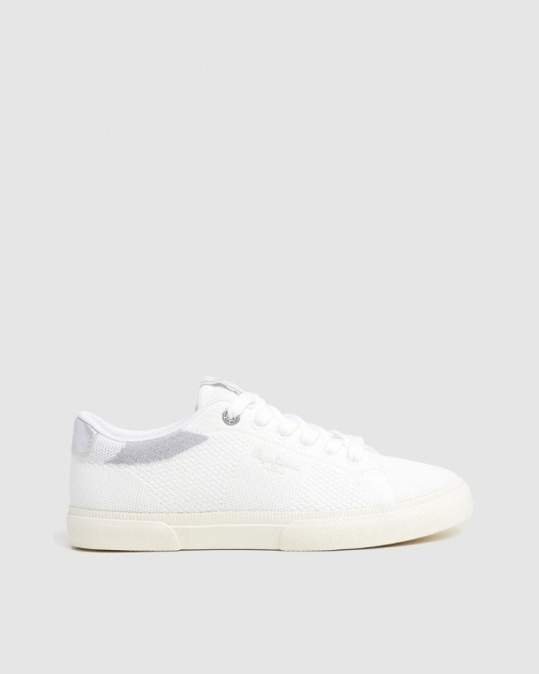Sapatilhas Baixas Mulher PEPE JEANS Branco PLS31601 KENTON KNIT W